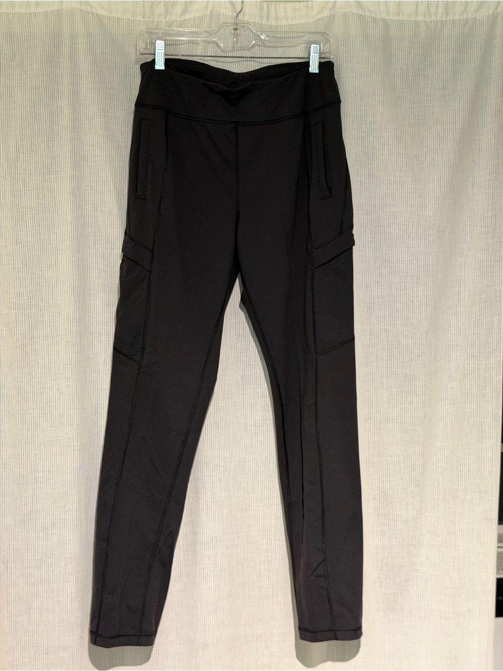 Duluth Trading Co Black High-Waist Cargo Leggings Mx31